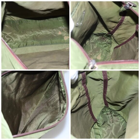 PRADA Tote Bag Nylon Khaki Auth bs22979 - Picture 15 of 16